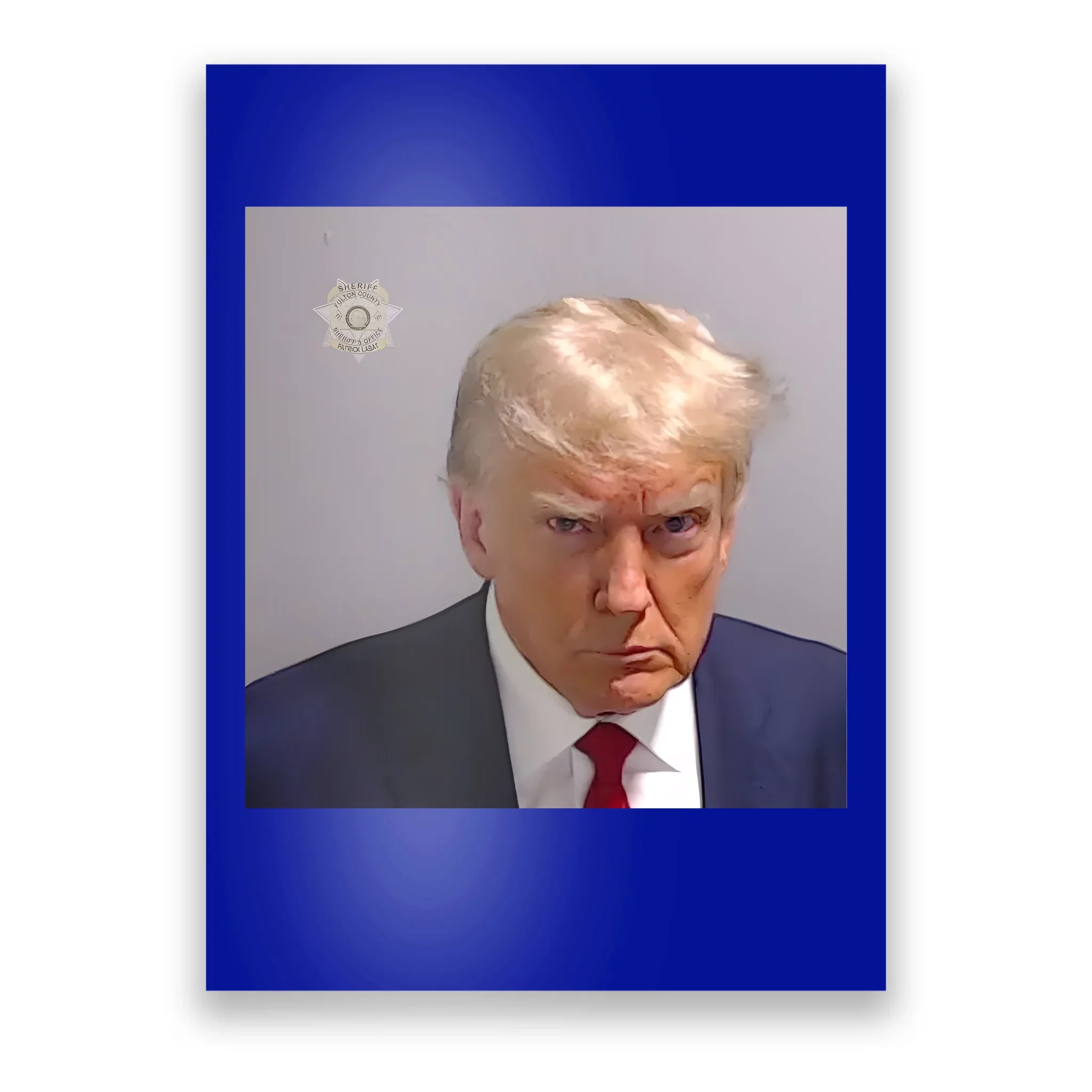 Real Donald Trump Mugshot At Fulton County Sheriffs Office Poster ...