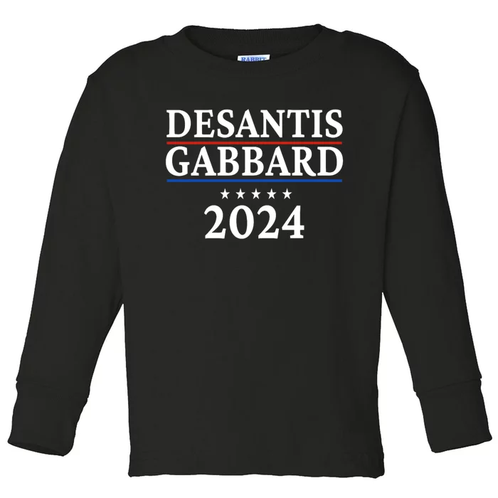 Ron Desantis Tulsi Gabbard Presidential Election 2024 Premium Toddler Long Sleeve Shirt