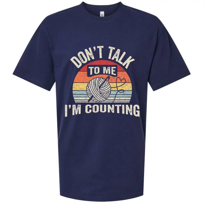 Retro DonT Talk To Me IM Counting Crochet Crocheting Sueded Cloud Jersey T-Shirt