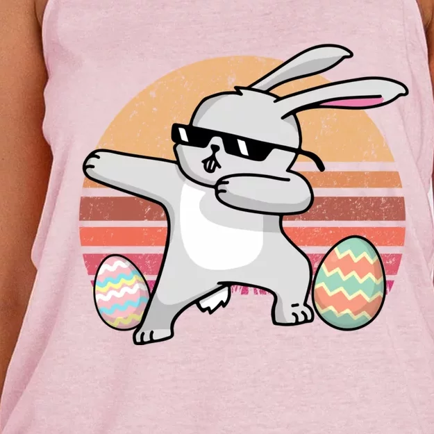 Rabbit Dabbing Too Hip To Hop Bunny Funny Easter Day Funny Gift Women's Knotted Racerback Tank