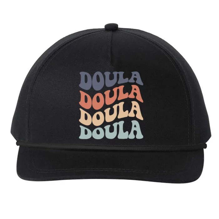 Retro Doula Tee Cute Doula Gift Midwife Student Doula Birth Gift Snapback Five-Panel Rope Hat