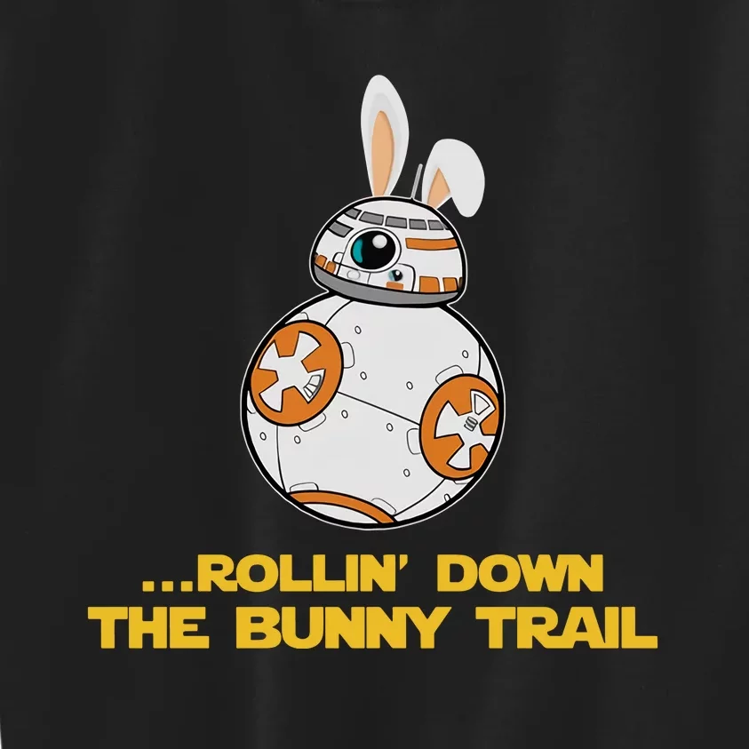 Rollin' Down The Bunny Trail Starwrs Easter Eggs Stormtrooper Easter Day Kids Sweatshirt