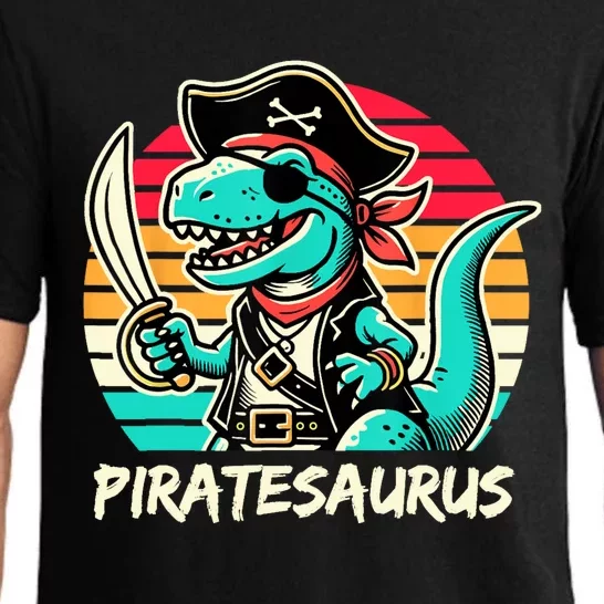 Retro Dinosaur T Rex Pirate Costume Piratesaurus Pajama Set