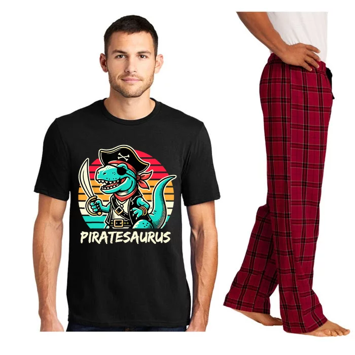 Retro Dinosaur T Rex Pirate Costume Piratesaurus Pajama Set