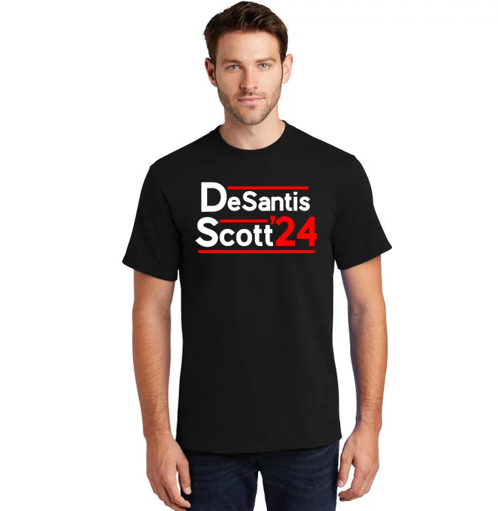 Ron DeSantis Tim Scott 2024 For President Tall T-Shirt