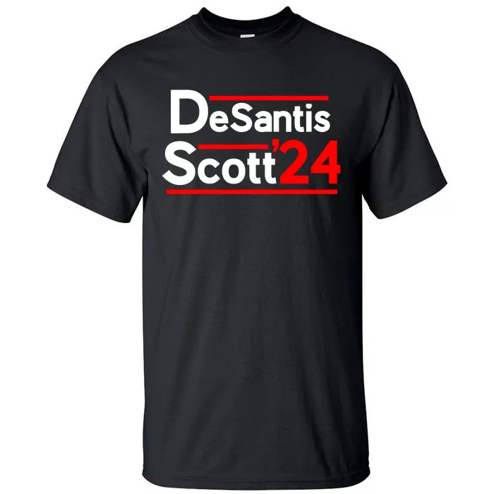 Ron DeSantis Tim Scott 2024 For President Tall T-Shirt