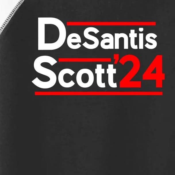 Ron DeSantis Tim Scott 2024 For President Toddler Fine Jersey T-Shirt