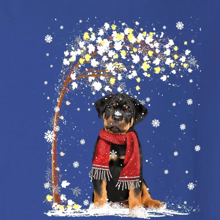 Rottweiler Dog Tree Christmas Snow Pajama Xmas Dog Lover Gift Toddler Long Sleeve Shirt