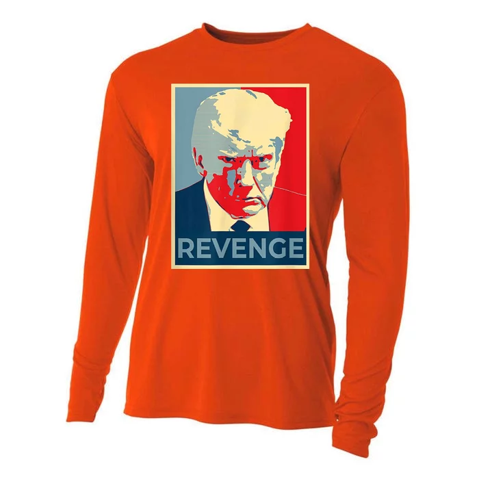 Revenge Donald Trump Retro Cooling Performance Long Sleeve Crew