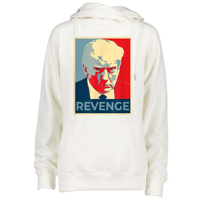 Revenge Donald Trump Retro Womens Funnel Neck Pullover Hood