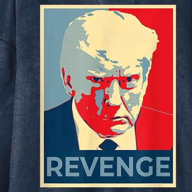 Revenge Donald Trump Retro Hooded Wearable Blanket