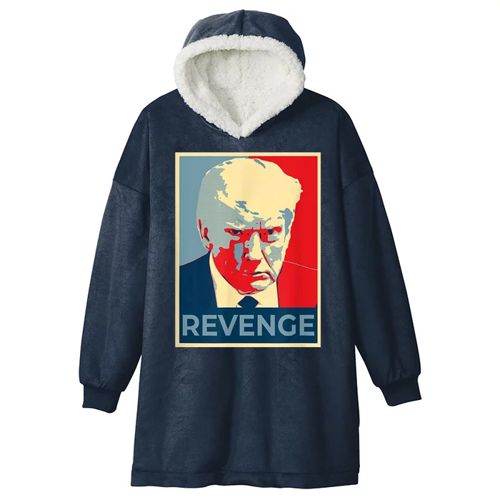 Revenge Donald Trump Retro Hooded Wearable Blanket