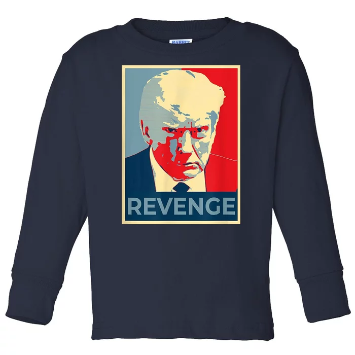 Revenge Donald Trump Retro Toddler Long Sleeve Shirt