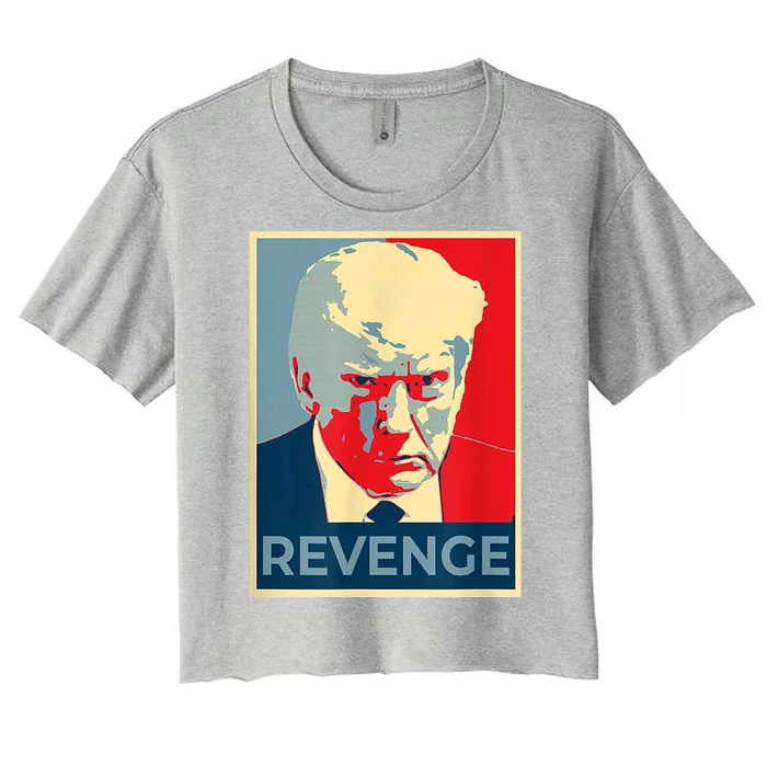 Revenge Donald Trump Retro Women's Crop Top Tee