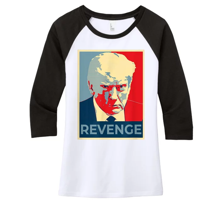 Revenge Donald Trump Retro Women's Tri-Blend 3/4-Sleeve Raglan Shirt