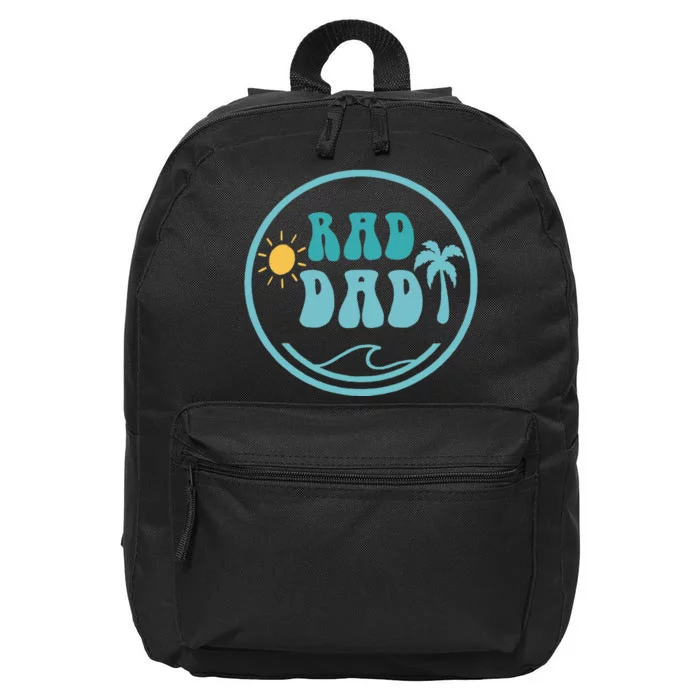 Rad Dad The Big One 1st Birthday Surf Family 16 in Basic Backpack