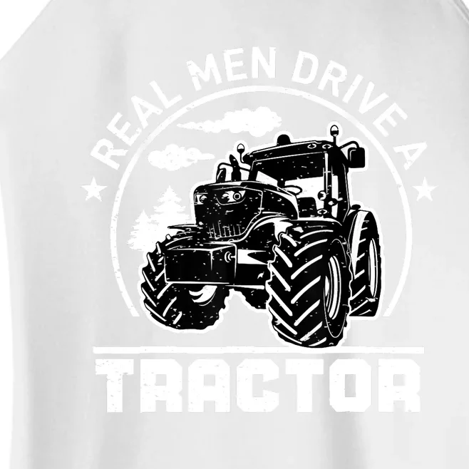 Real Drive Tractor Funny Farm Tractors Enthusiast Outfit Women’s Perfect Tri Rocker Tank