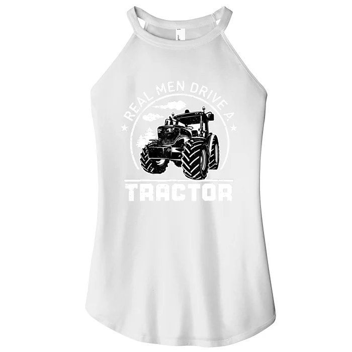 Real Drive Tractor Funny Farm Tractors Enthusiast Outfit Women’s Perfect Tri Rocker Tank