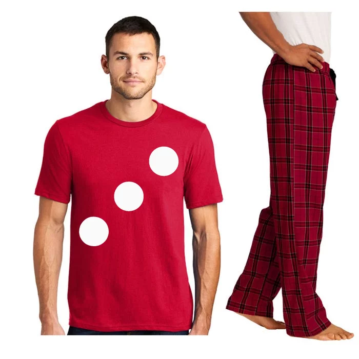 Red Dice Three 3 Casino Matching Halloween Costume Pajama Set