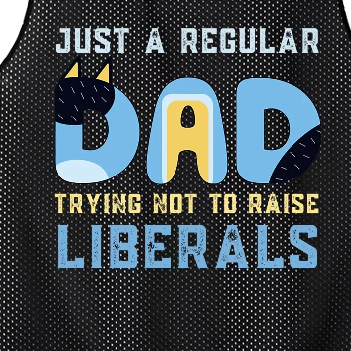 Regular Dad Trying Not To Raise Liberals Man Men Dad Mesh Reversible Basketball Jersey Tank