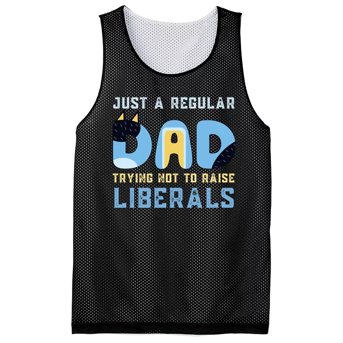 Regular Dad Trying Not To Raise Liberals Man Men Dad Mesh Reversible Basketball Jersey Tank