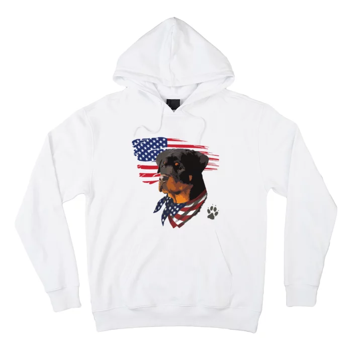 Rottweiler Dog USA American Flag Awesome Cool Hoodie