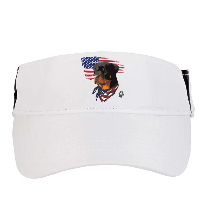 Rottweiler Dog USA American Flag Awesome Cool Adult Drive Performance Visor