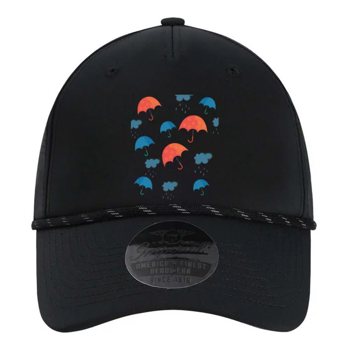 Rainy Day Umbrellas And Rain Clouds Cute Gift Performance The Dyno Cap