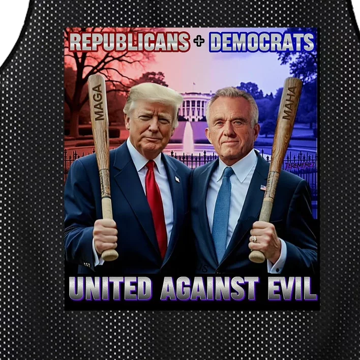 Republican Democrats United Against Evil Trump Kennedy Mesh Reversible Basketball Jersey Tank