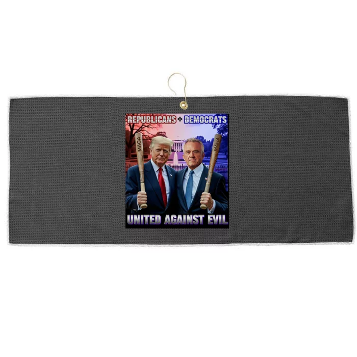 Republican Democrats United Against Evil Trump Kennedy Large Microfiber Waffle Golf Towel