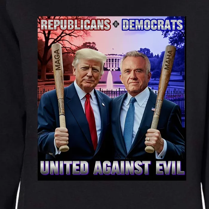 Republican Democrats United Against Evil Trump Kennedy Womens California Wash Sweatshirt