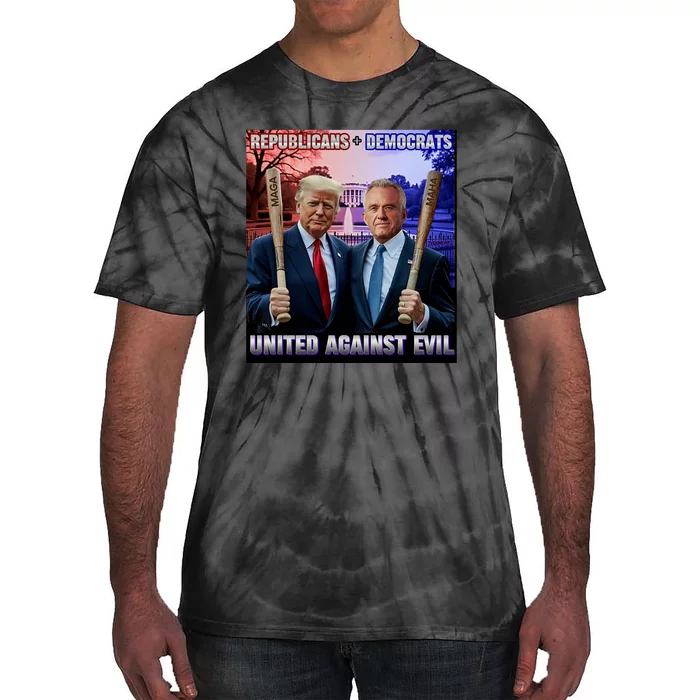 Republican Democrats United Against Evil Trump Kennedy Tie-Dye T-Shirt