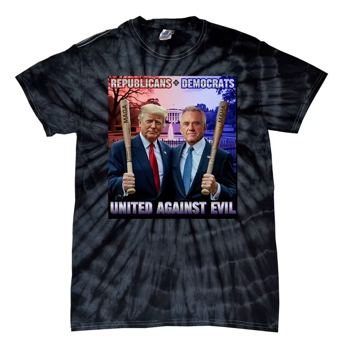 Republican Democrats United Against Evil Trump Kennedy Tie-Dye T-Shirt