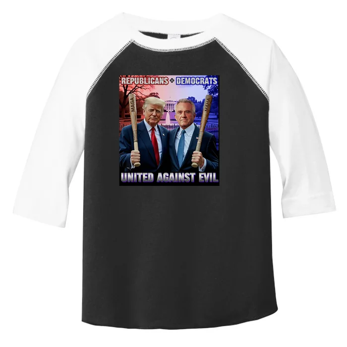 Republican Democrats United Against Evil Trump Kennedy Toddler Fine Jersey T-Shirt