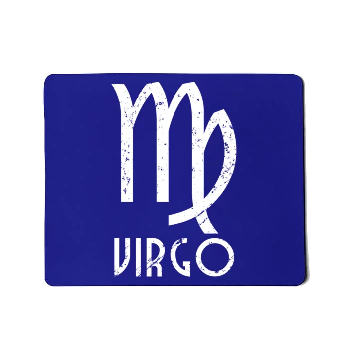 Retro Distressed Virgo Zodiac Sign Birthday Gift Mousepad