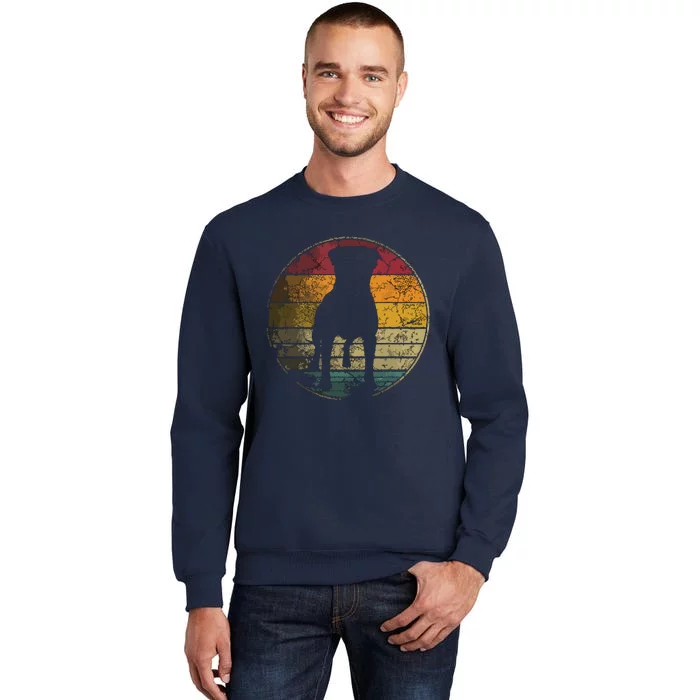 Rottweiler Dog Vintage Distressed Retro Style Silhouette Sweatshirt