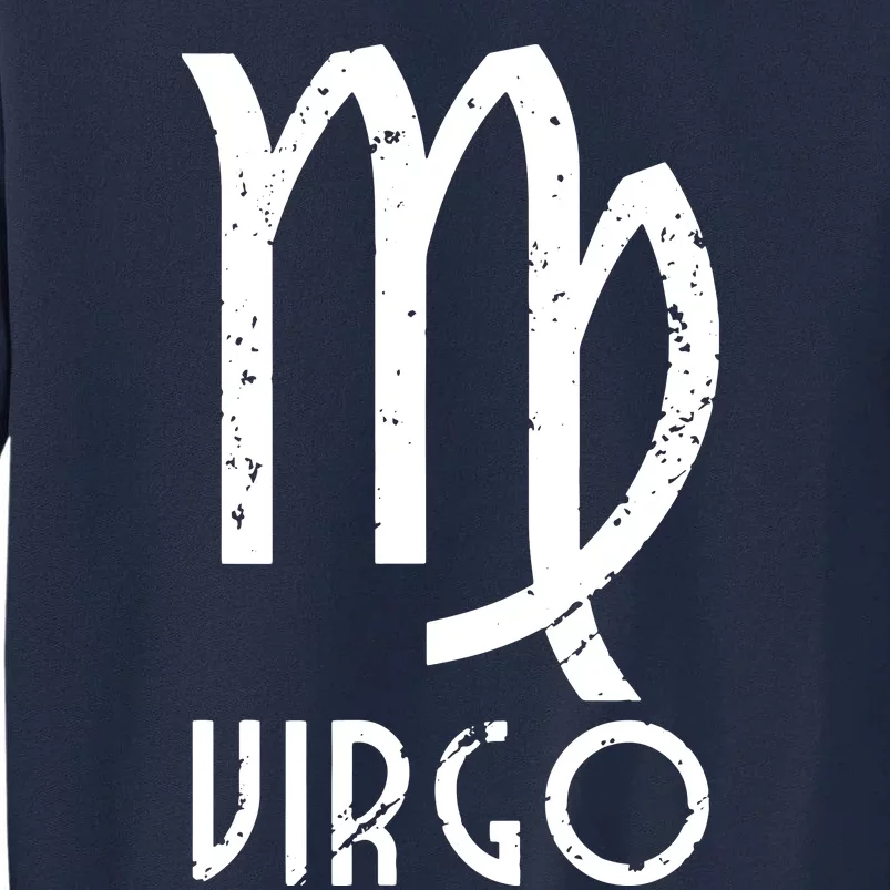 Retro Distressed Virgo Zodiac Sign Birthday Gift Tall Sweatshirt