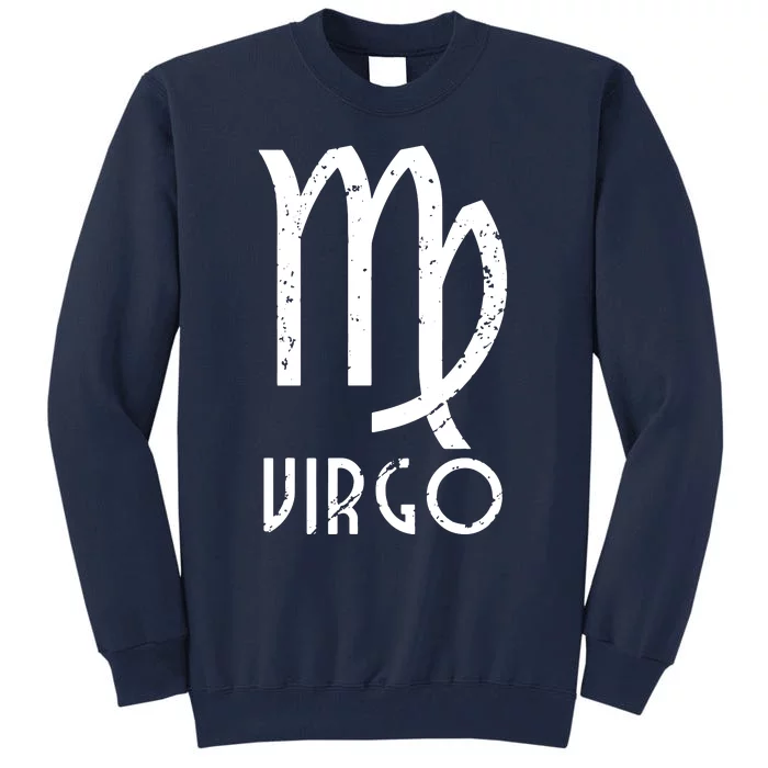 Retro Distressed Virgo Zodiac Sign Birthday Gift Tall Sweatshirt