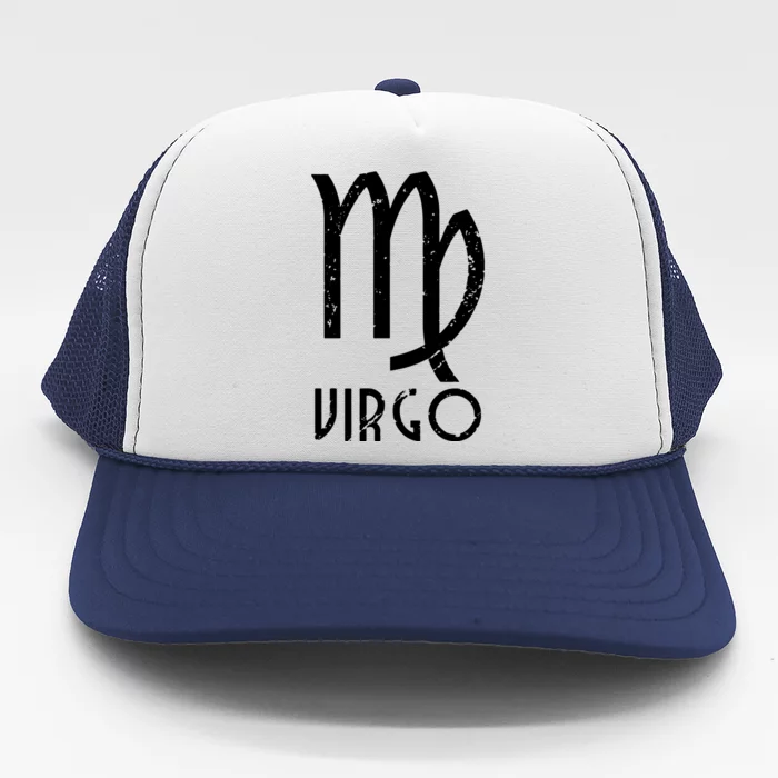 Retro Distressed Virgo Zodiac Sign Birthday Gift Trucker Hat