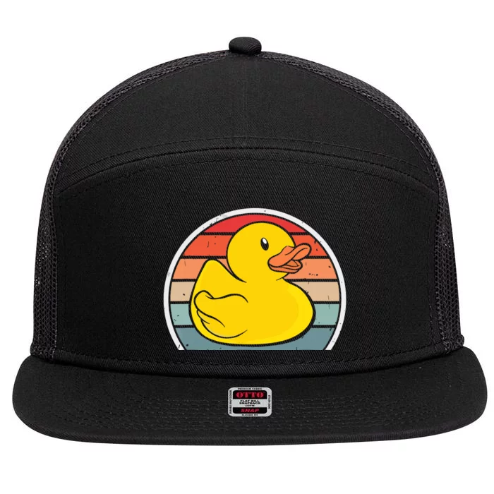 Rubber Duck Vintage Rubber Duckie Retro 7 Panel Mesh Trucker Snapback Hat