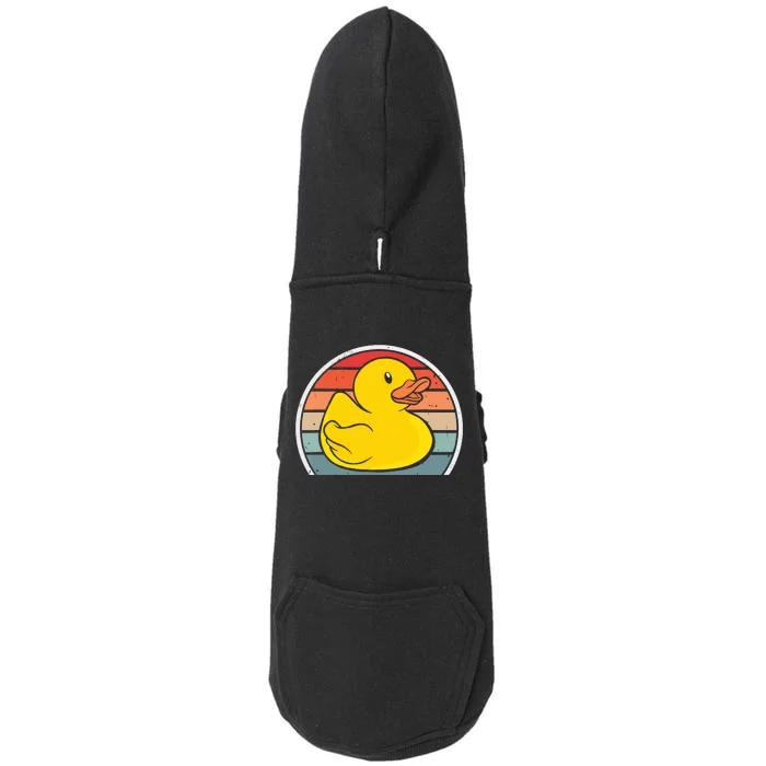 Rubber Duck Vintage Rubber Duckie Retro Doggie 3-End Fleece Hoodie