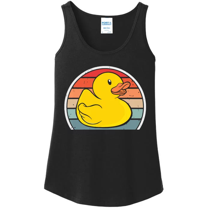 Rubber Duck Vintage Rubber Duckie Retro Ladies Essential Tank