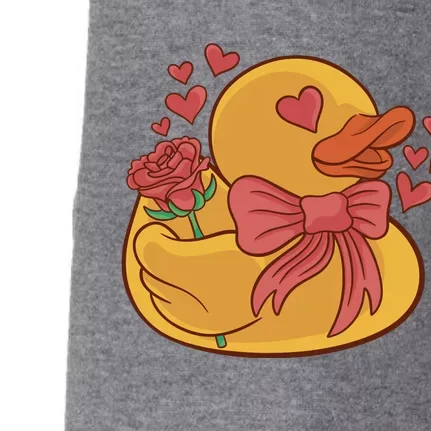 Rubber Duck Valentines Day Rose Cute Doggie 3-End Fleece Hoodie