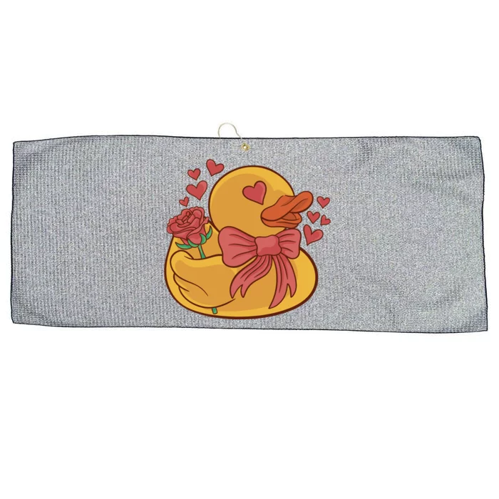 Rubber Duck Valentines Day Rose Cute Large Microfiber Waffle Golf Towel