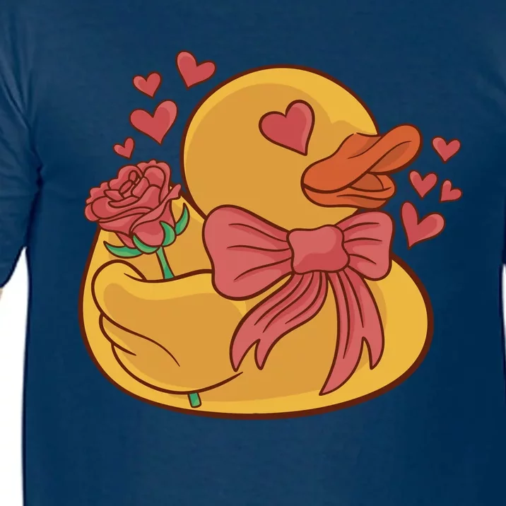 Rubber Duck Valentines Day Rose Cute Comfort Colors T-Shirt