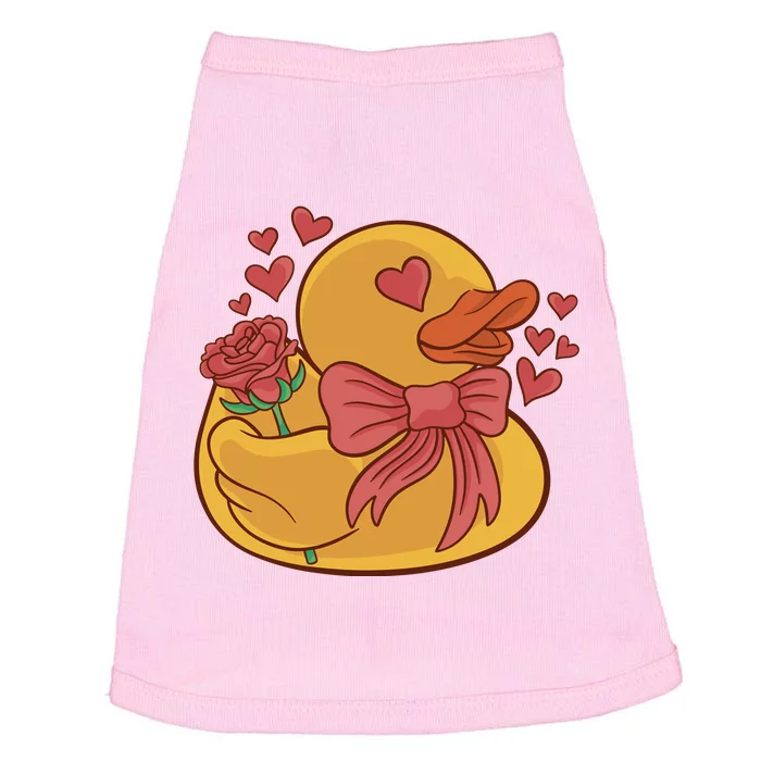 Rubber Duck Valentines Day Rose Cute Doggie Tank