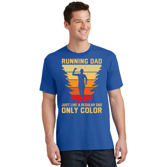 Running Dad Vintage Funny Marathon Runner FatherS Day Gift T-Shirt