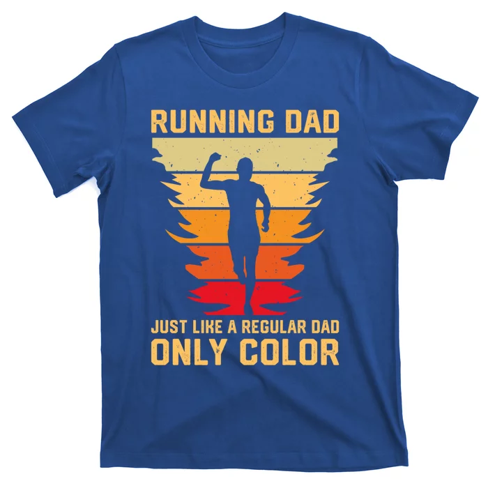 Running Dad Vintage Funny Marathon Runner FatherS Day Gift T-Shirt