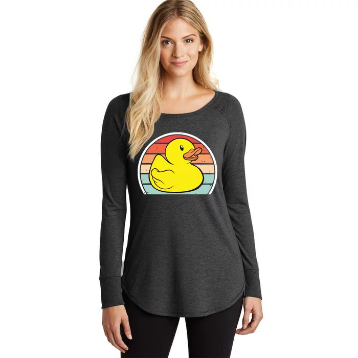 Rubber Duck Vintage Rubber Duckie Retro Women's Perfect Tri Tunic Long Sleeve Shirt