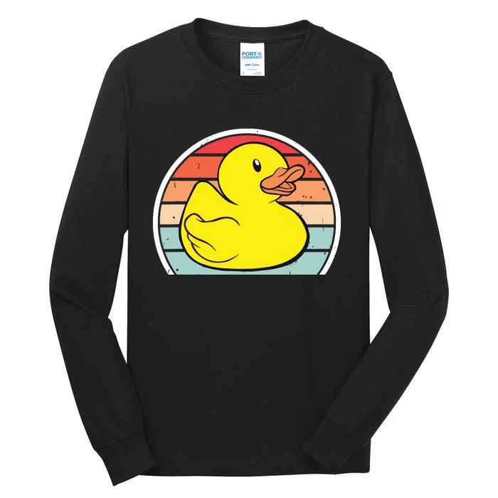 Rubber Duck Vintage Rubber Duckie Retro Tall Long Sleeve T-Shirt